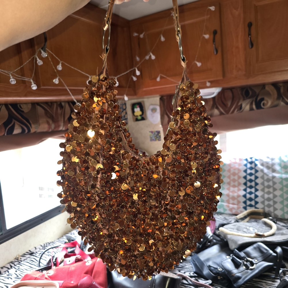 Sequin Gold Handbag